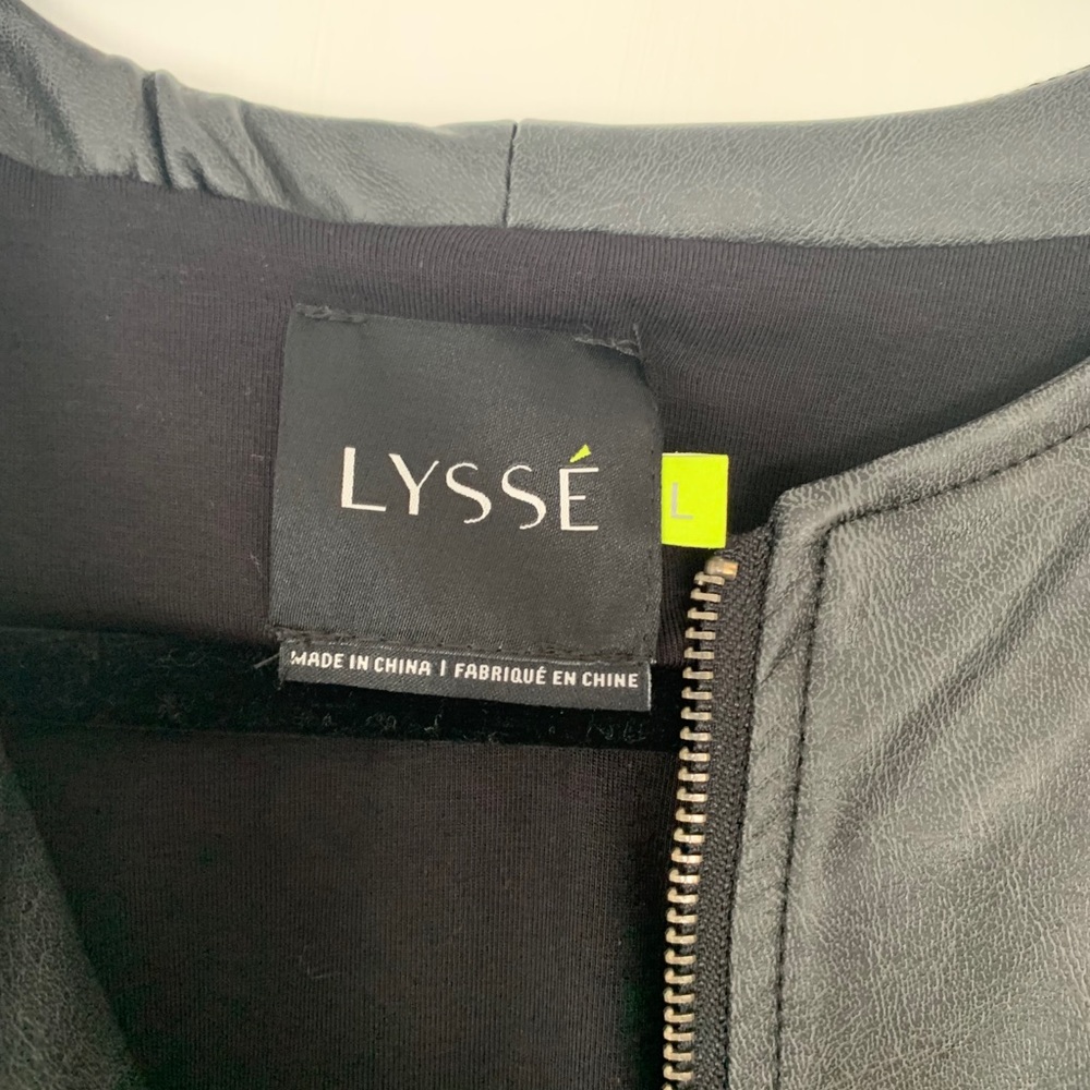 LYSSE Faux leather Embroidered Jacket